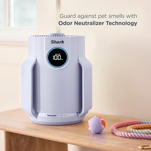 Shark Air Purifiers for Home Large Room with NeverChange Air Filter, 5 Year HEPA Filter, Covers 650 Sq. ft