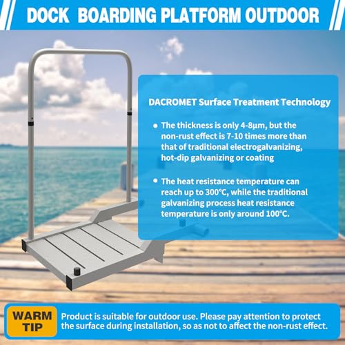Boat Boarding Platform and Dock Extension to Step Up & Down (Fixed), Boat Boarding Platform Dock Step for Boat Lifts