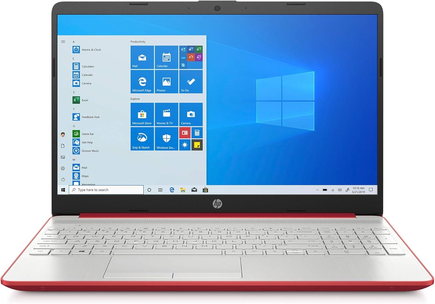 HP 15.6in Laptop (Intel Pentium Quad-Core N5000, 4GB RAM, 500GB Hard Drive, HDMI, WiFi, Bluetooth, HD Webcam, Windows 10 S) (Renewed)
