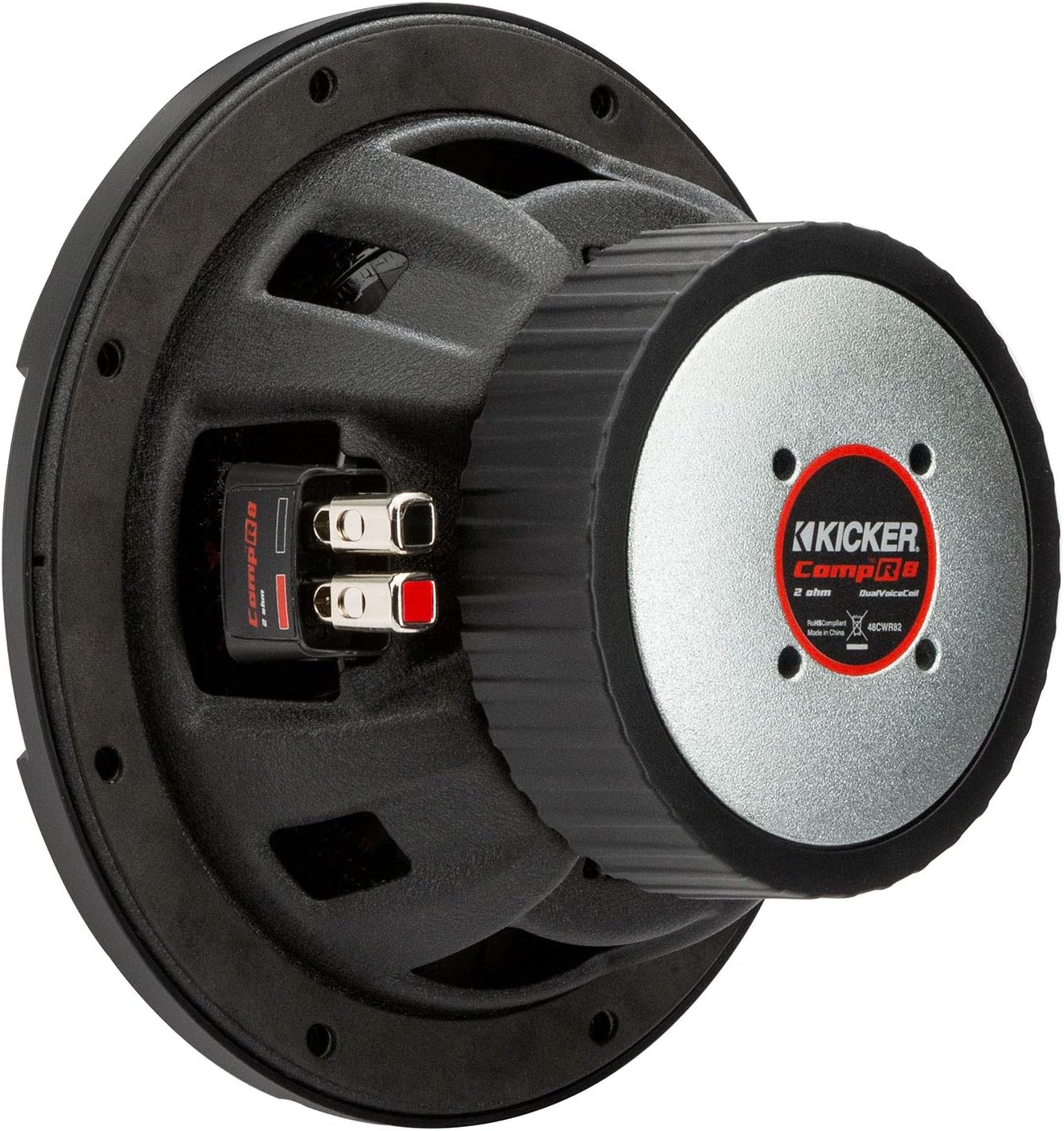 KICKER CompR 8"(20cm) Subwoofer, DVC, 2-ohm, RoHS Compliant