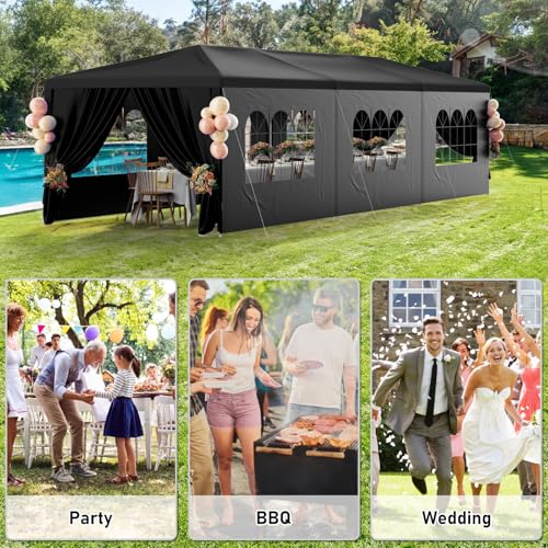 Outdoor Party Tent 10x30 Black Tents for Parties