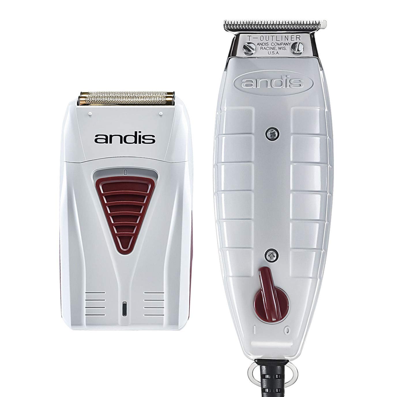 Andis Professional Finishing Combo, T-Outliner Beard/Hair Trimmer with T-Blade, Gray, Model GTO