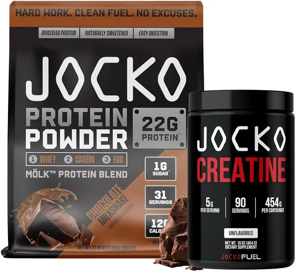 Jocko Fuel Whey Protein Powder Chocolate Creatine Bundle - Kansas Nuitrition - HNZSDS