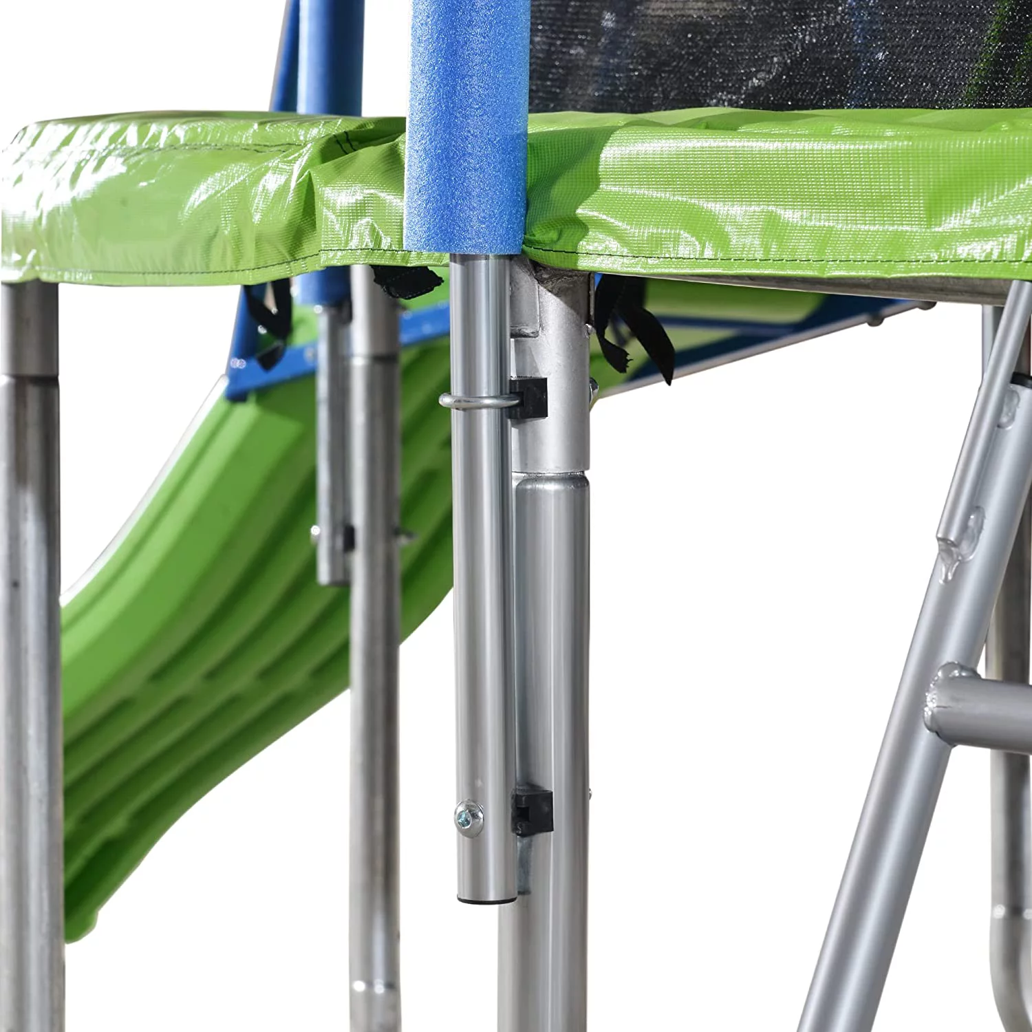 TBWYF 12FT Tranpoline for Adults & Kids Outdoor Round Tranpoline with Slide, Basketball Hoop, Metal Swing Set