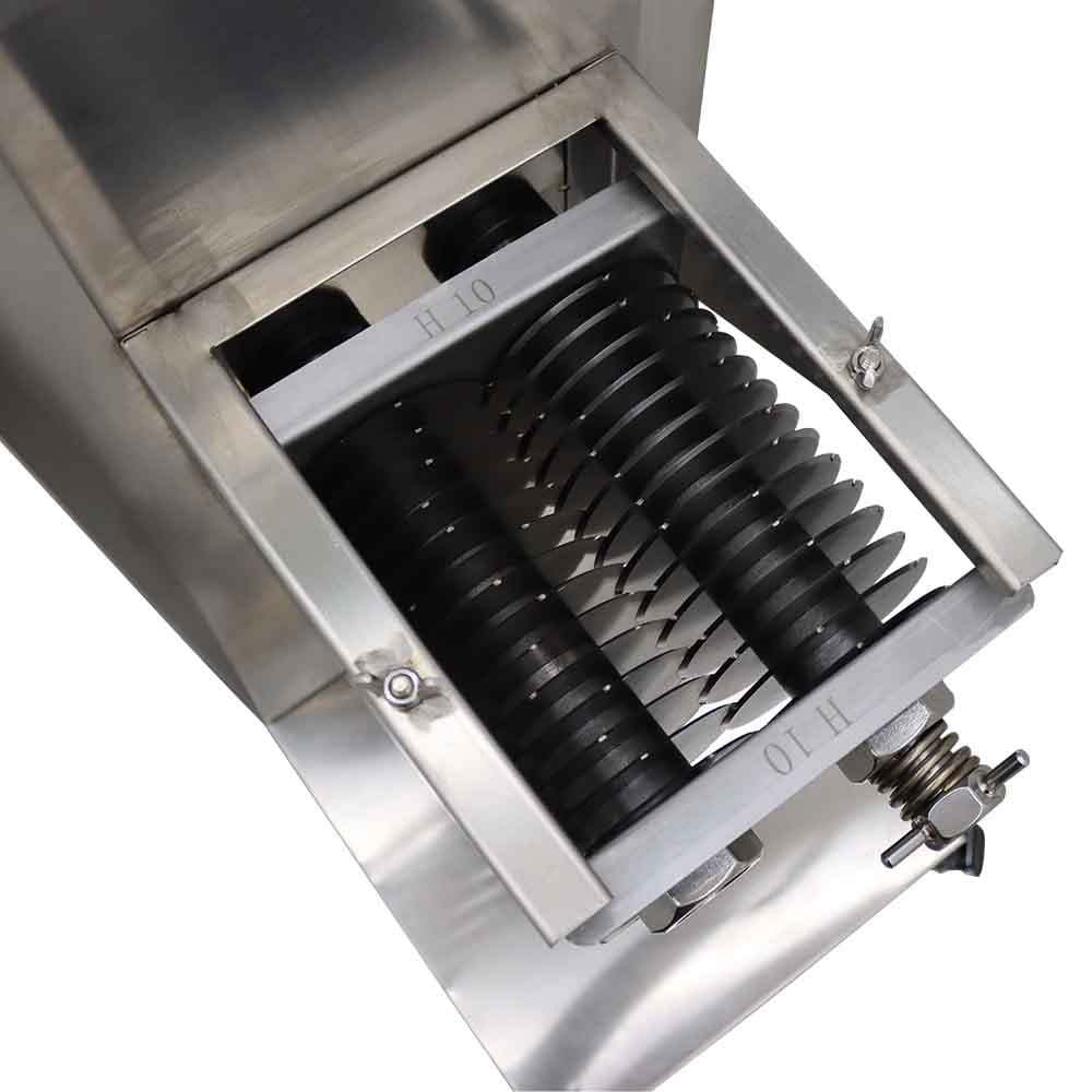 INTSUPERMAI Electric Meat Cutting Machine QE Meat Slicer Dicing Machine with 10mm Blade