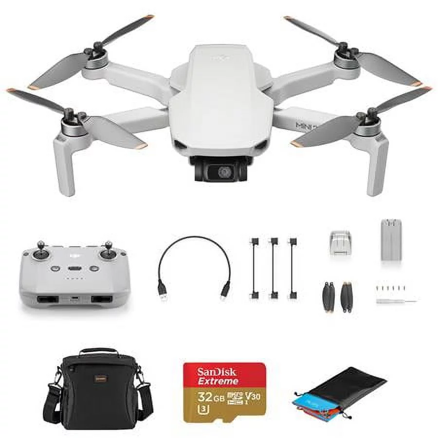 DJI Mini 2 SE Drone Bundle with 32GB microSD Card, Shoulder Bag, Landing Pad - Radiant Selections
