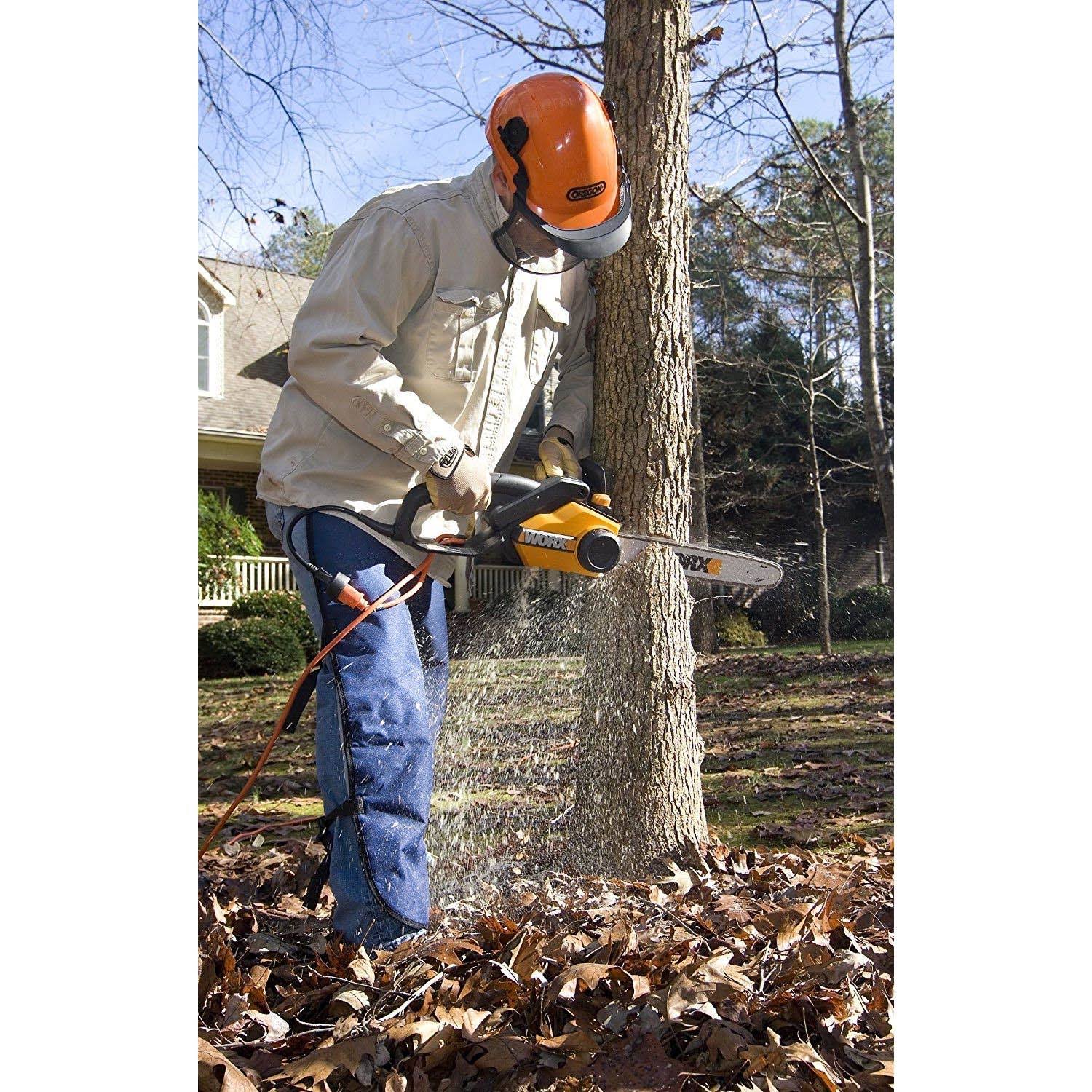 Worx 16-Inch Bar Powerful 14.5 Amp Lightweight Corded Electric Chainsaw (2 Pack)