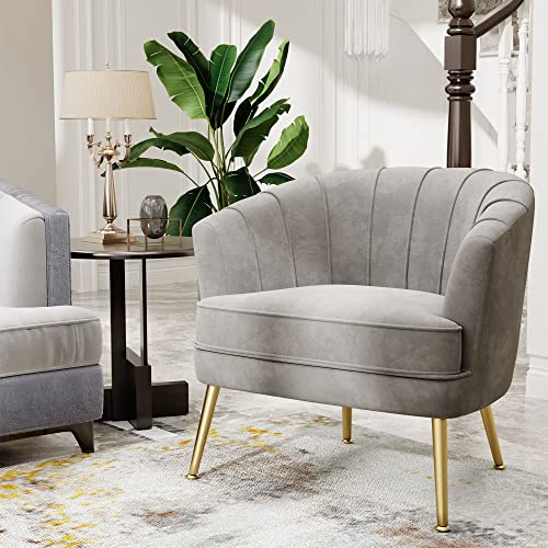 Andeworld Velvet Accent Chair, Upholstered Modern Single Sofa Side Chair