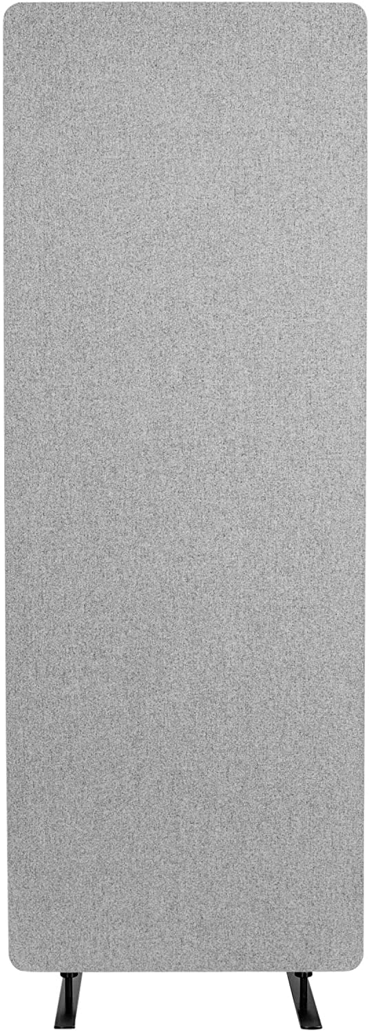 Stand Up Desk Store ReFocus Freestanding Noise Reducing Acoustic Room Wall Divider Office Partition (Cool Gray, 23.6"  x 66" , Stand-Alone Panel)