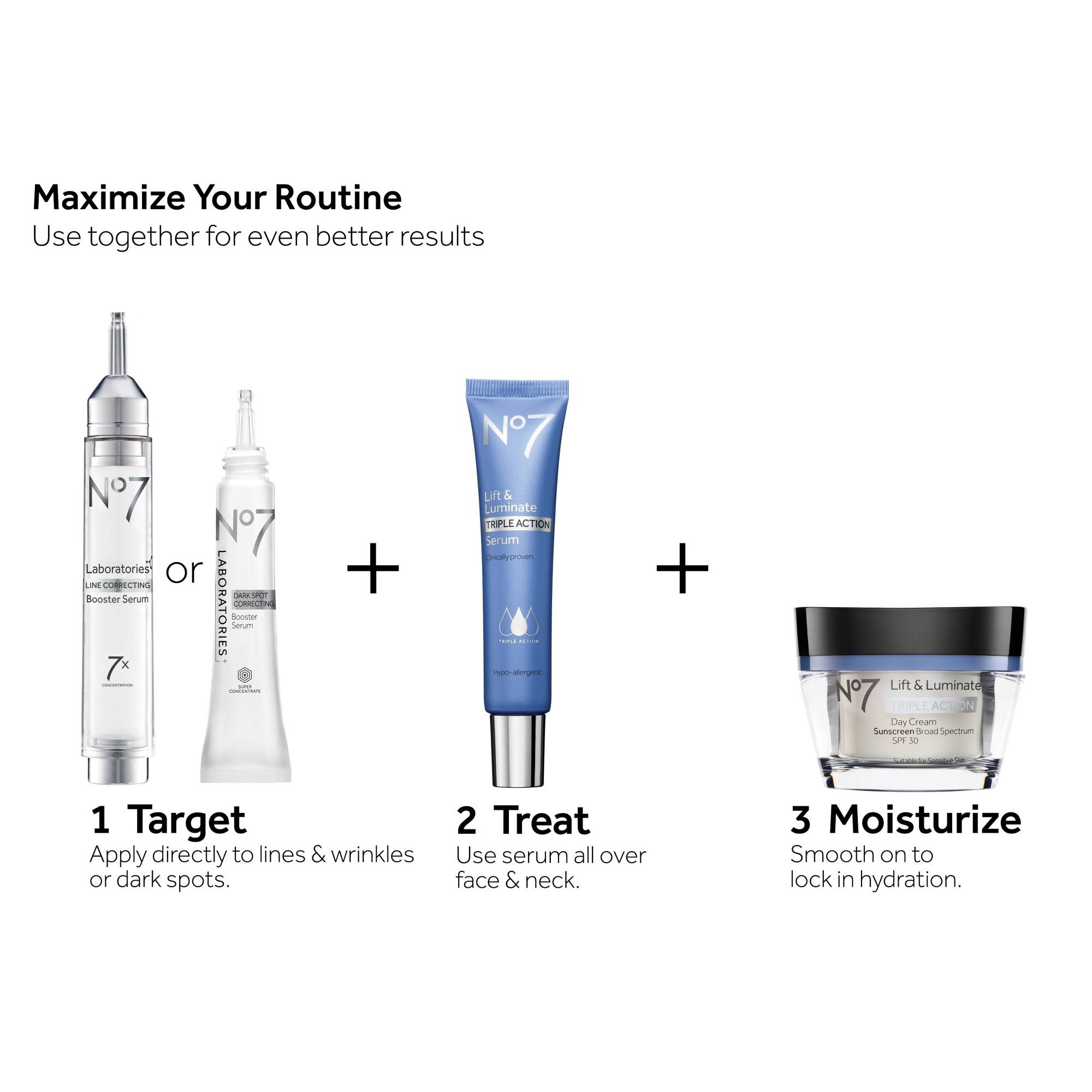 No7 Skincare System, Anti-Ageing, Lift u0026 Luminate Triple Action