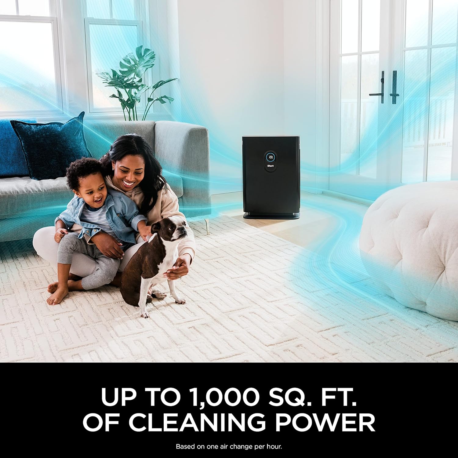 Shark HE402AMZ Air Purifier 4 True HEPA with Microban Protection Cleans up to 1000 Sq. Ft., Captures 99.98% of particles, allergens, smoke
