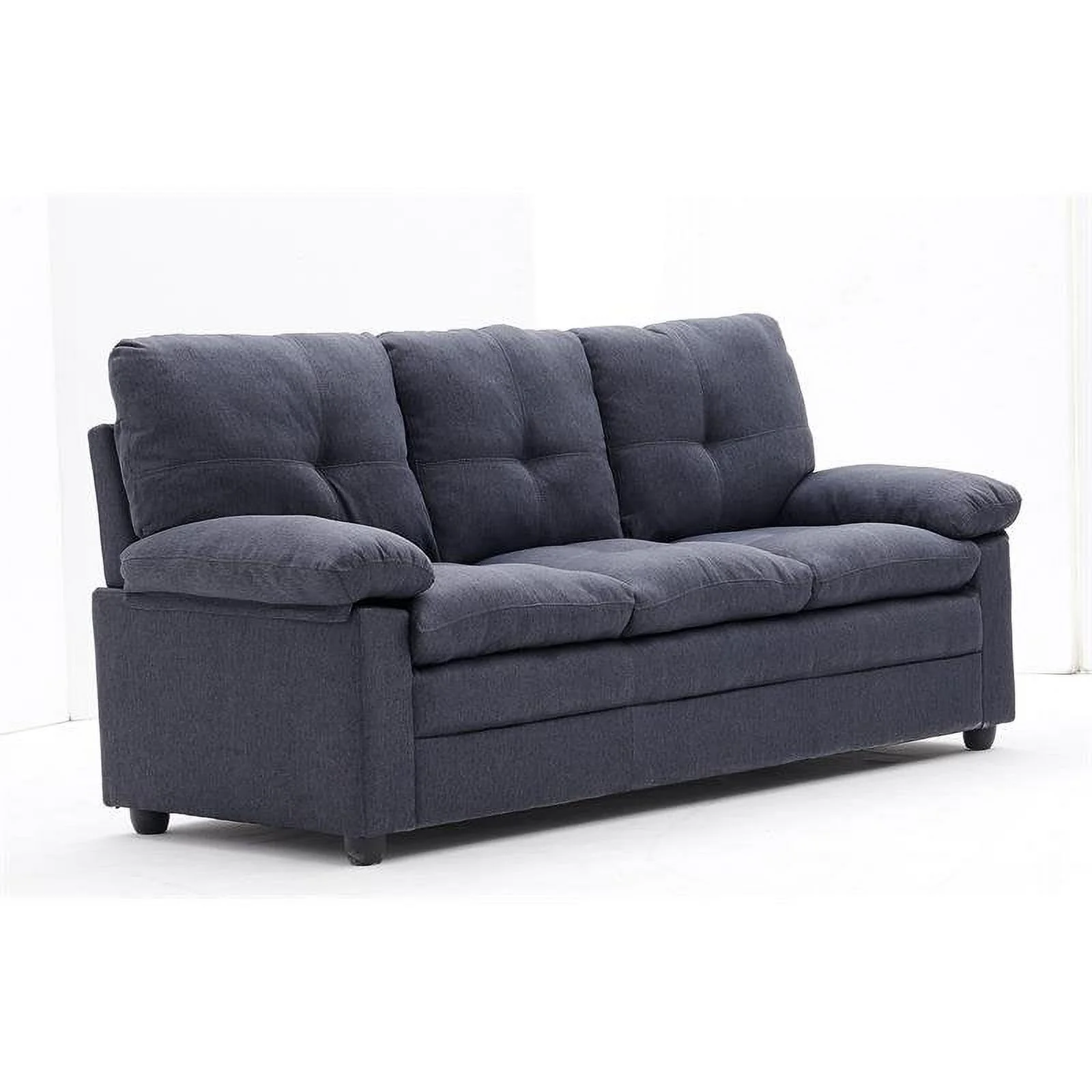 3 Piece Living Room Set with 74" Sofa and 2 Armchairs in Gray