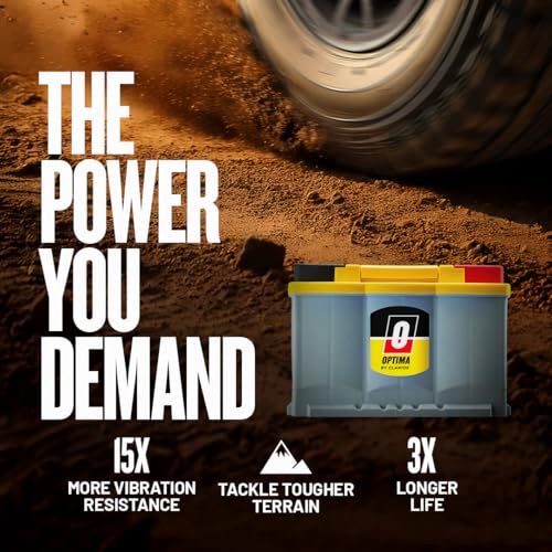 OPTIMA Batteries High Performance DH7 YellowTop Dual Purpose Sealed AGM Car, Truck and SUV Battery, 880 CCA, Maintenance Free, Versitile Mounting
