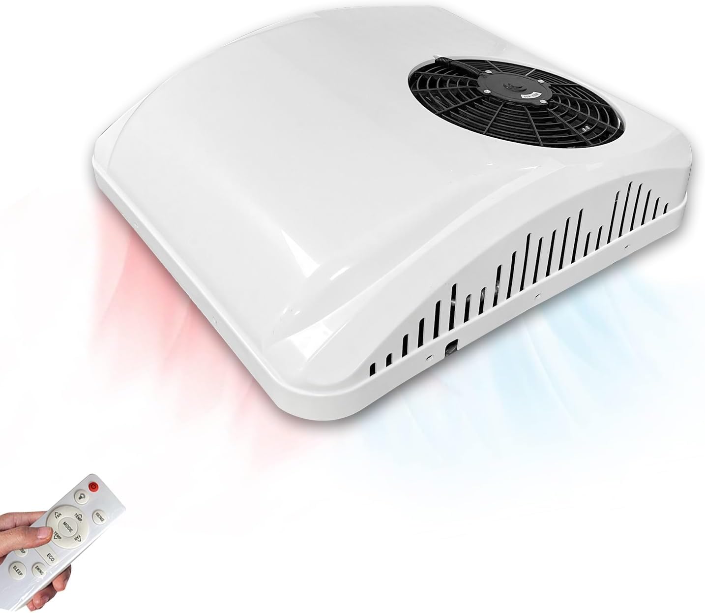 Gouku 12V Camper RV air conditioner Heat and Cool Rooftop AC Unit RV Eectric AC Fit Motorhome Trailer, EAC002.18.12.HC, White