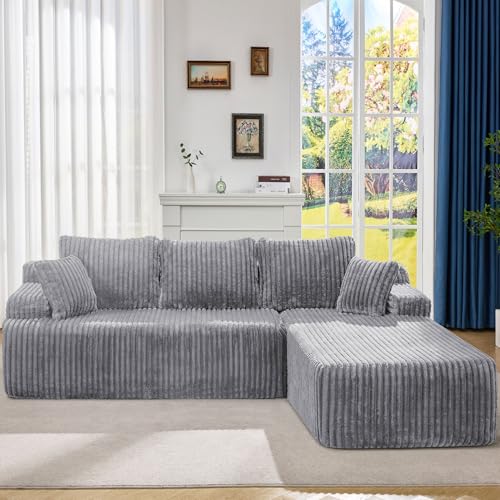 Modular Sectional Sofa Couches L-Shape Couch 3 Seat Modular Sofa Memory Foam Sectional Couches for Living Room