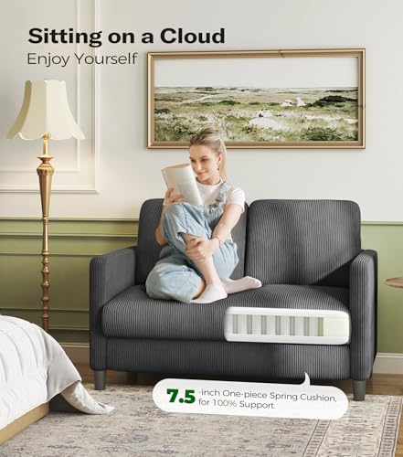 Sofa Accent Chair, 33" Reading Chair for Bedroom, Tool-Free Setup Living Room Accent Chairs, Comfy Arm Chairs Living Room, All-Wood Reading Nook
