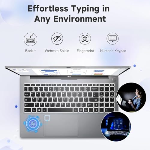 NIMO 15.6" IPS FHD-Business-Laptop, Intel 6 Core i3-1215U 8GB RAM 256GB SSD (Beat i5-1135G7