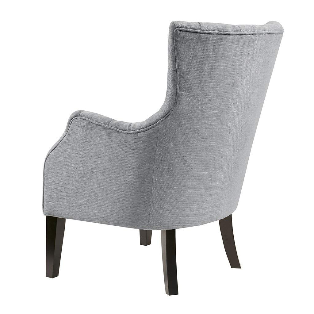 Madison Park Hannah Button Tufted Wing Chair - Ivory - See below
