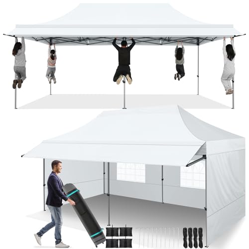 COBIZI 10x10 Pop Up Canopy Tent with Awning