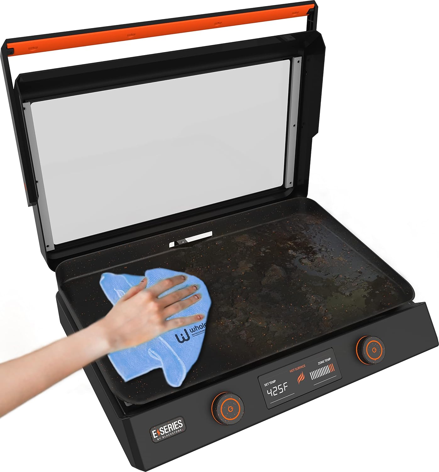 22" Electric Griddle Nonstick with Lid, 8001 E-Series Tabletop Large Griddle with Seasoning By Blackstone For Indoor and Outdoor Use