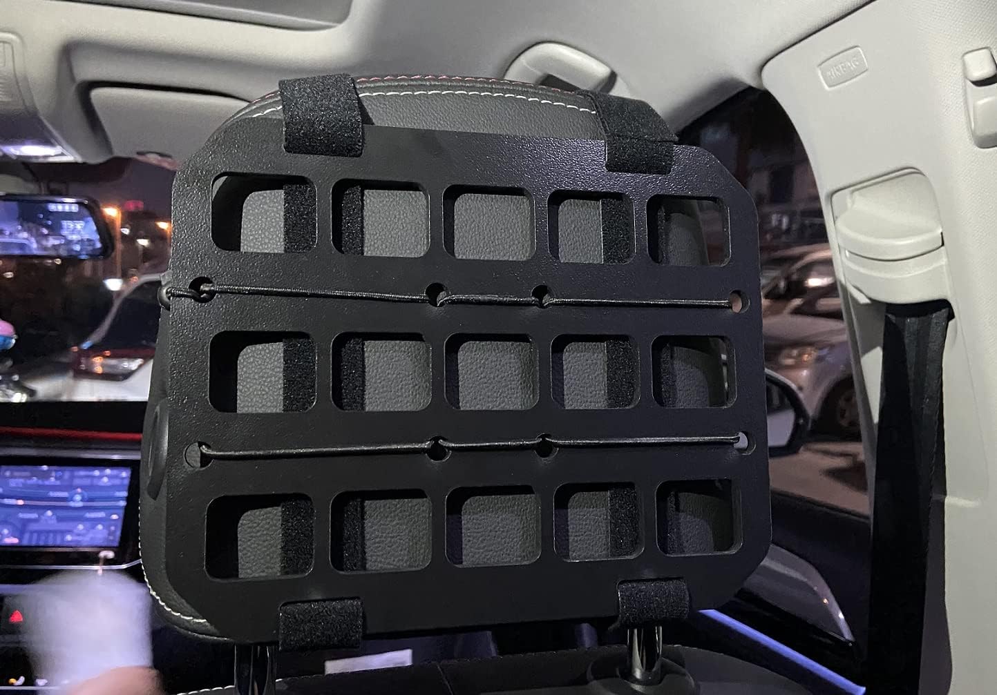TACNEX MOLLE Panel Car Seat Headrest Organizer Storage Platform Vehicle Interior Accessories Backpack Insert Panel Tactical Gear Holder for MOLLE