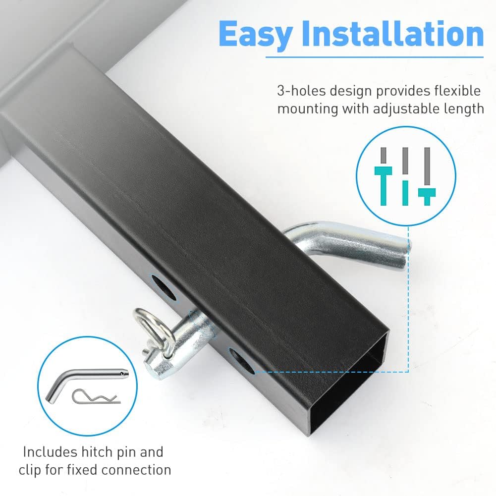 Boslla Hitch Step fits 2 inch Rear Hitch Receiver Universal for Most Cars SUV Trucks Pickups, Heavy Duty Rear Bumper Guard Protector