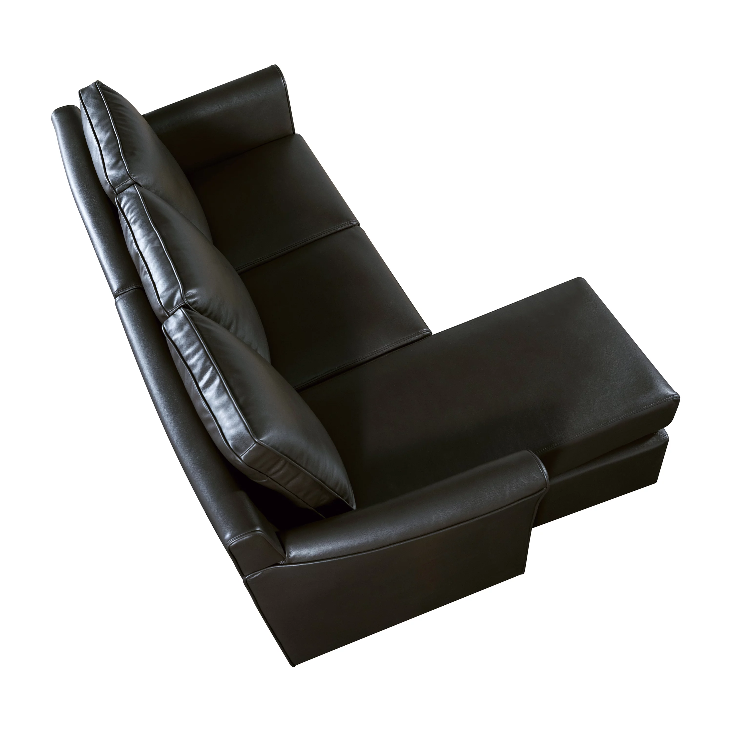 Furniture of America Sula Transitional Sectional Sofa in Dark Gray Faux Leather