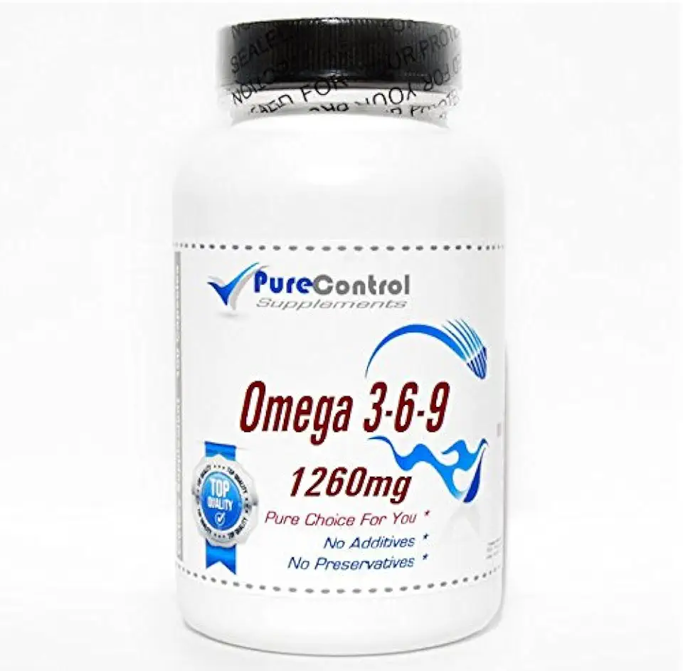 Omega 3-6-9 (Emulsified Dry) 1260mg // 200 Capsules // Pure // by PureControl Supplements - Kansas Nuitrition - HNZSDS