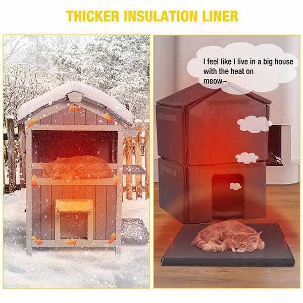 Aivituvin AIR94-IN Outside Insulated Cat House for Winter - Pet Supplies online store