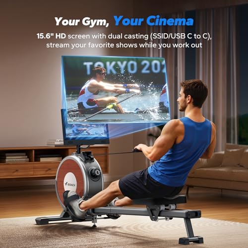 MERACH Rowing Machines for Home, Magnetic Rowing Machine with 16 Levels, Rower Machine of Quiet Resistance