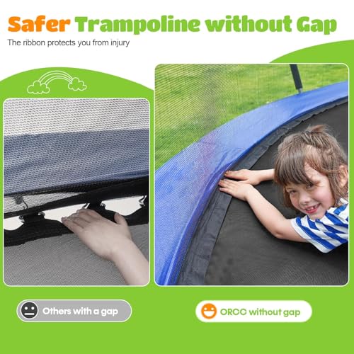 ORCC 1200LBS Weight Capacity Trampoline 16 15 14 12 10 8FT Outdoor Yard Trampolines for Kids Adults Outdoor Yard Trampolines for Kids Adults