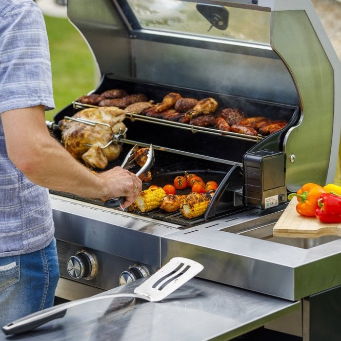 ISLAND ULTIMATE 4 BURNER HYBRID GAS & CHARCOAL BBQ