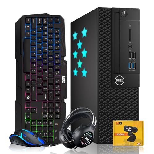 Dell Desktop PC Gaming Bundle - Core i7, 16GB RAM, 1TB SSD, 27-inch Curved Monitor, GT 1030, RGB Keyboard with AI-Enhanced Copilot Key and Mouse
