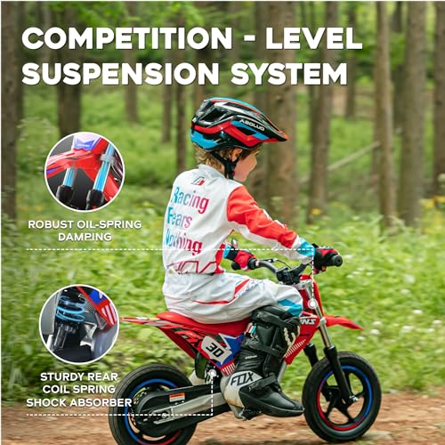 AIII Electric Dirt Bike for Kids 3-7, High Performance Racing Grade Motorcycle, Up to 8MPH, 2 Speed Settings, 12-Inch Off-Road Tires