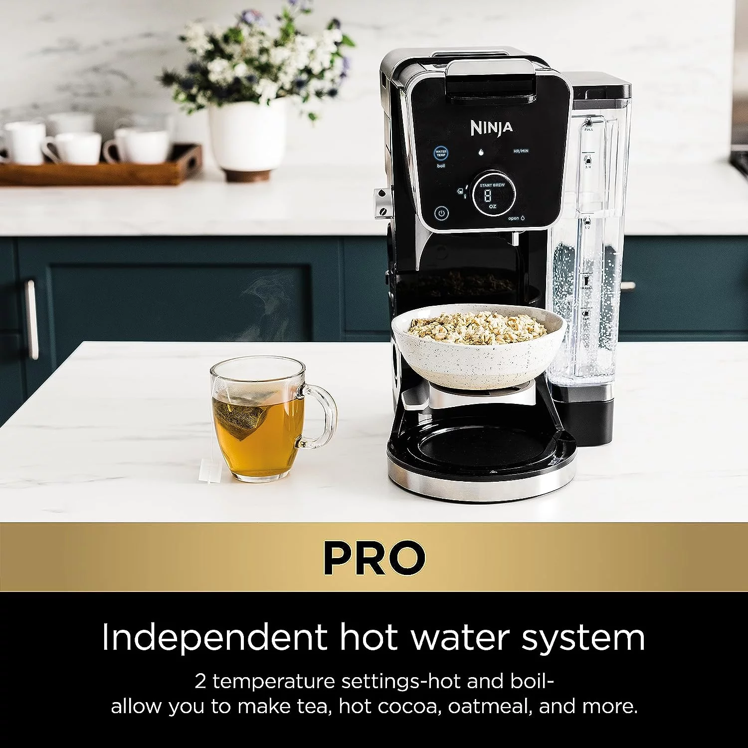 Ninja CFP201 DualBrew System 12-Cup Coffee Maker, Single-Serve for Grounds & K-Cup Pod Compatible, 3 Brew Styles, 60-oz. Water Reservoir & Carafe