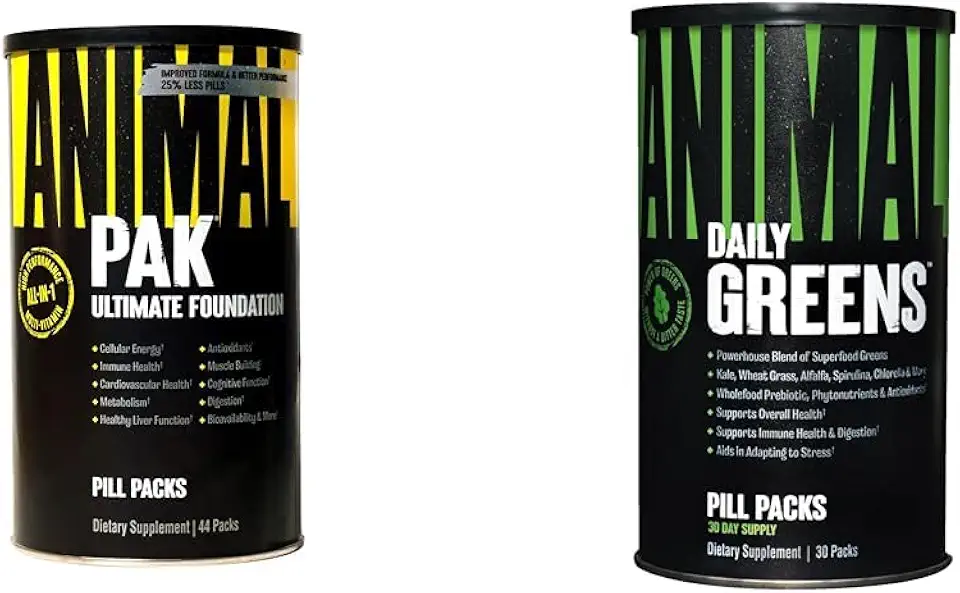 Animal Pak - Convenient All-in-One Vitamin & Supplement Pack - Zinc & Greens Pak - Chlorophyll - Kansas Nuitrition - HNZSDS