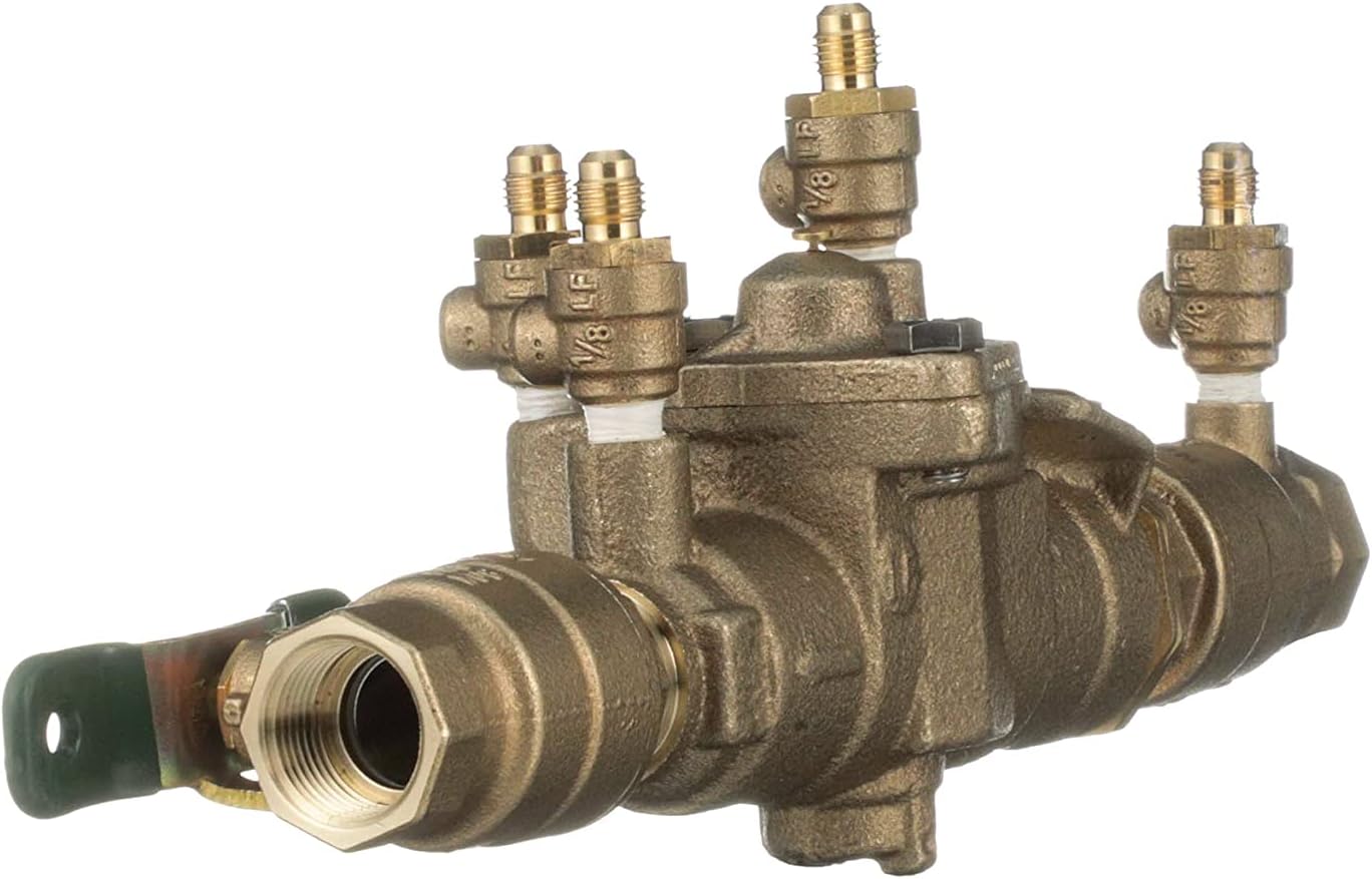 Watts 3/4" Lead Free Reduced Pressure Zone Assembly, Quarter Turn Shutoff Valves