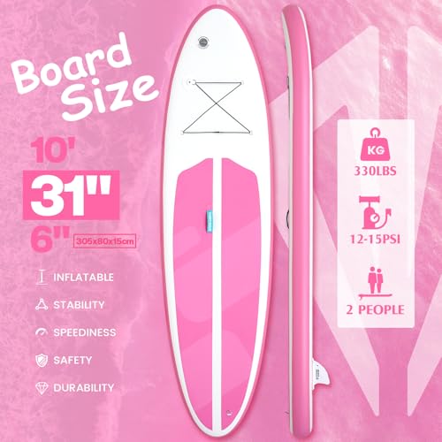 Tuxedo Sailor Inflatable Stand Up Paddle Board with Complete Accessories for Surfing and Traveling
