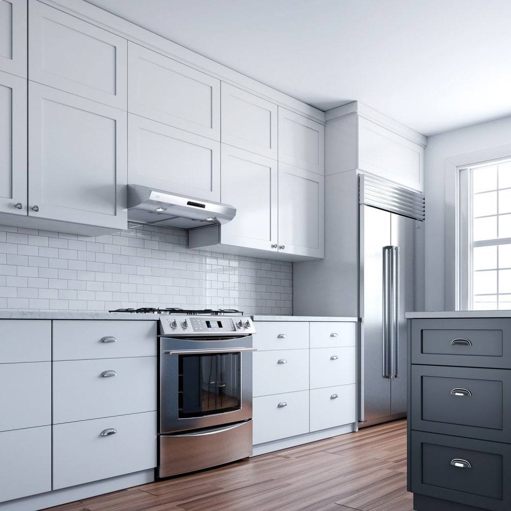 XO XOE30W 30x22 Under Cabinet Range Hood White