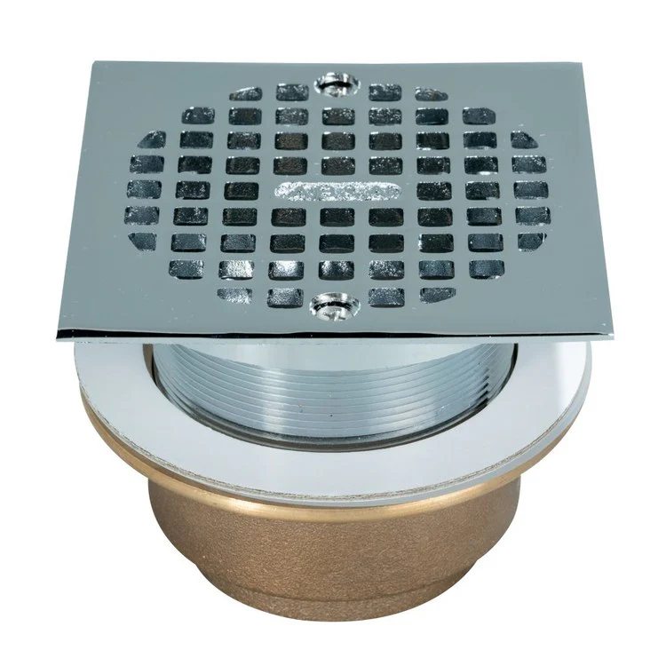 Shower Drain Standard Barrel 2 Inch IPS Chrome Plated Bronze