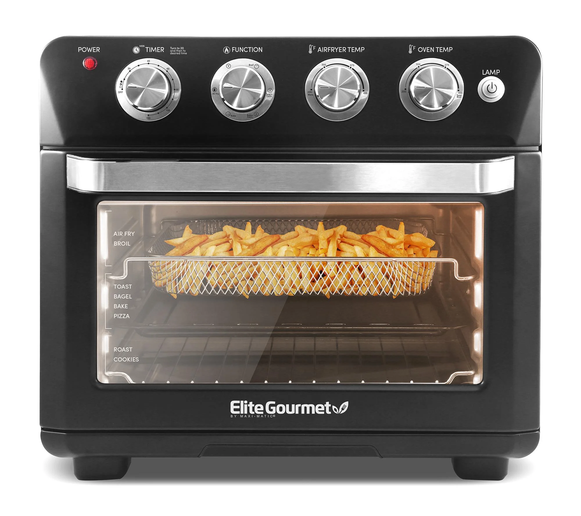 25L Digital Air Fryer Oven Black