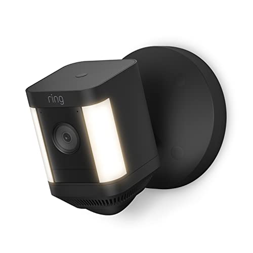 Ring Spotlight Cam Plus, Battery | Two-Way Talk, Color Night Vision, and Security Siren (2022 release) - White