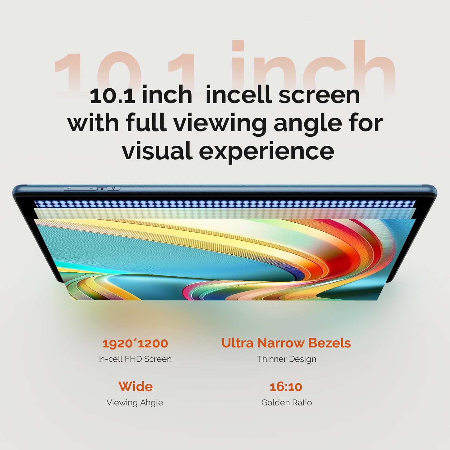 2024 Android 13 Tablet, 10.1 inch Tablet with 128GB ROM,19GB RAM, 1TB Expand, 2.0GHz cpu, 1920*1200 Incell screen, 8000mAh