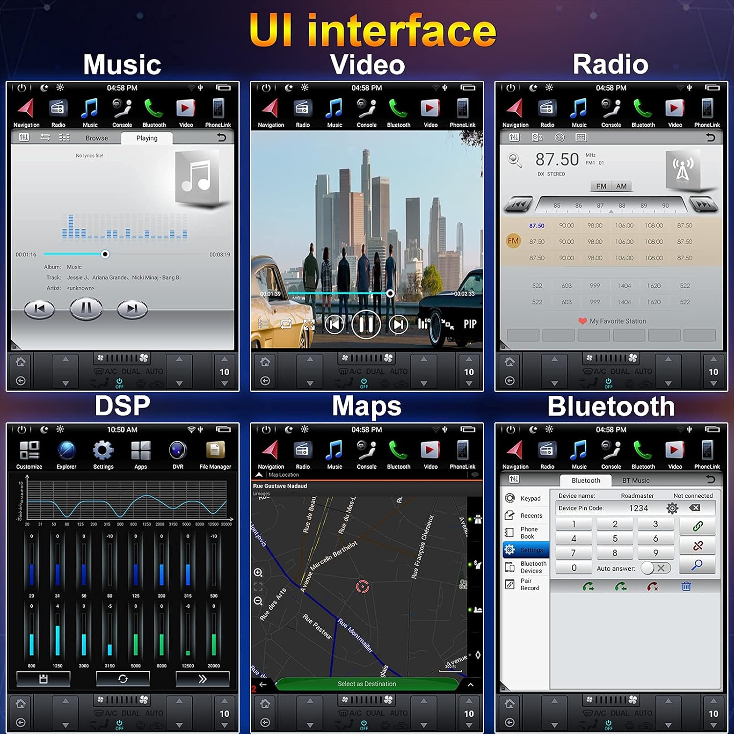 Car Entertainment Multimedia Radio 12.1 Inch Android Car Navigation Stereo for Ford Mustang 2010-2014 Touch Panel