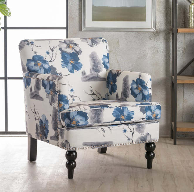 Christopher Knight Home Boaz Fabric Club Chair - Floral Print