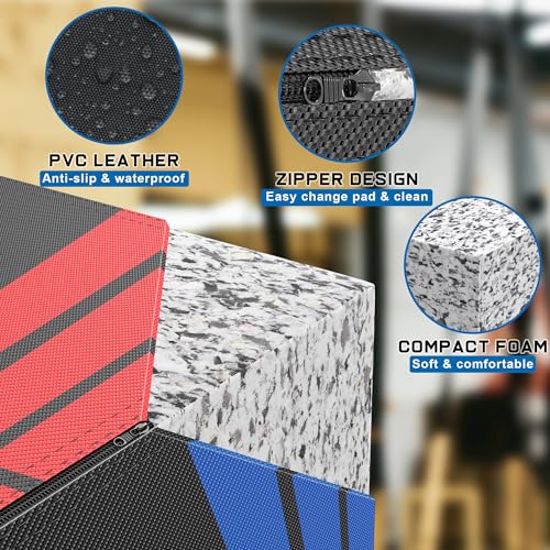 Heavy Foam Plyometric Jump Box, 3 in 1 Plyo Box with Non-Slip Surface, Box Jumps for home Gym, Box-Squat, Step-up, Jumping