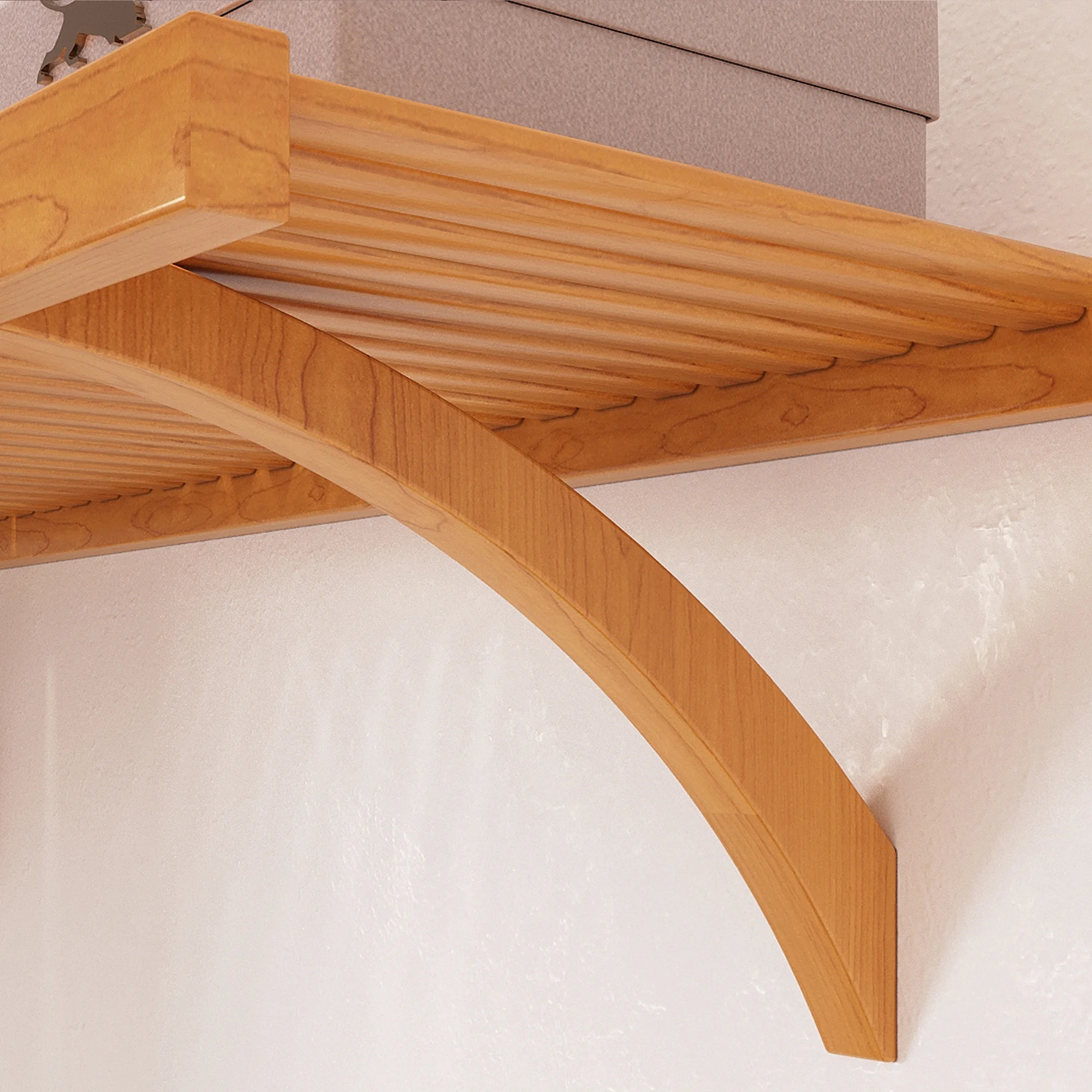 Wood Reach-In Closet System Honey Maple Finish
