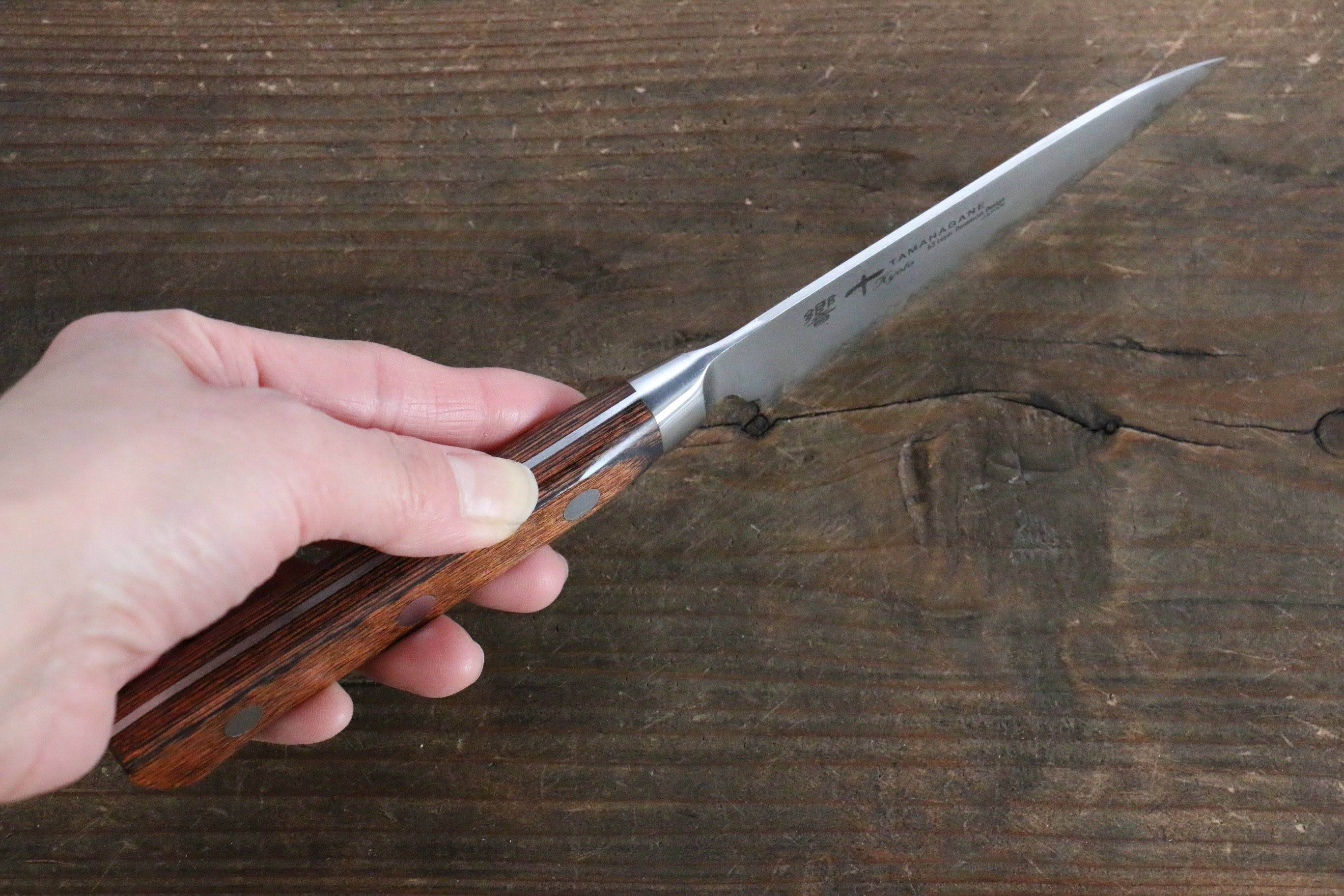 Tamahagane Kyoto 63 Layer Damascus Paring Japanese Knife 90mm KP-1109