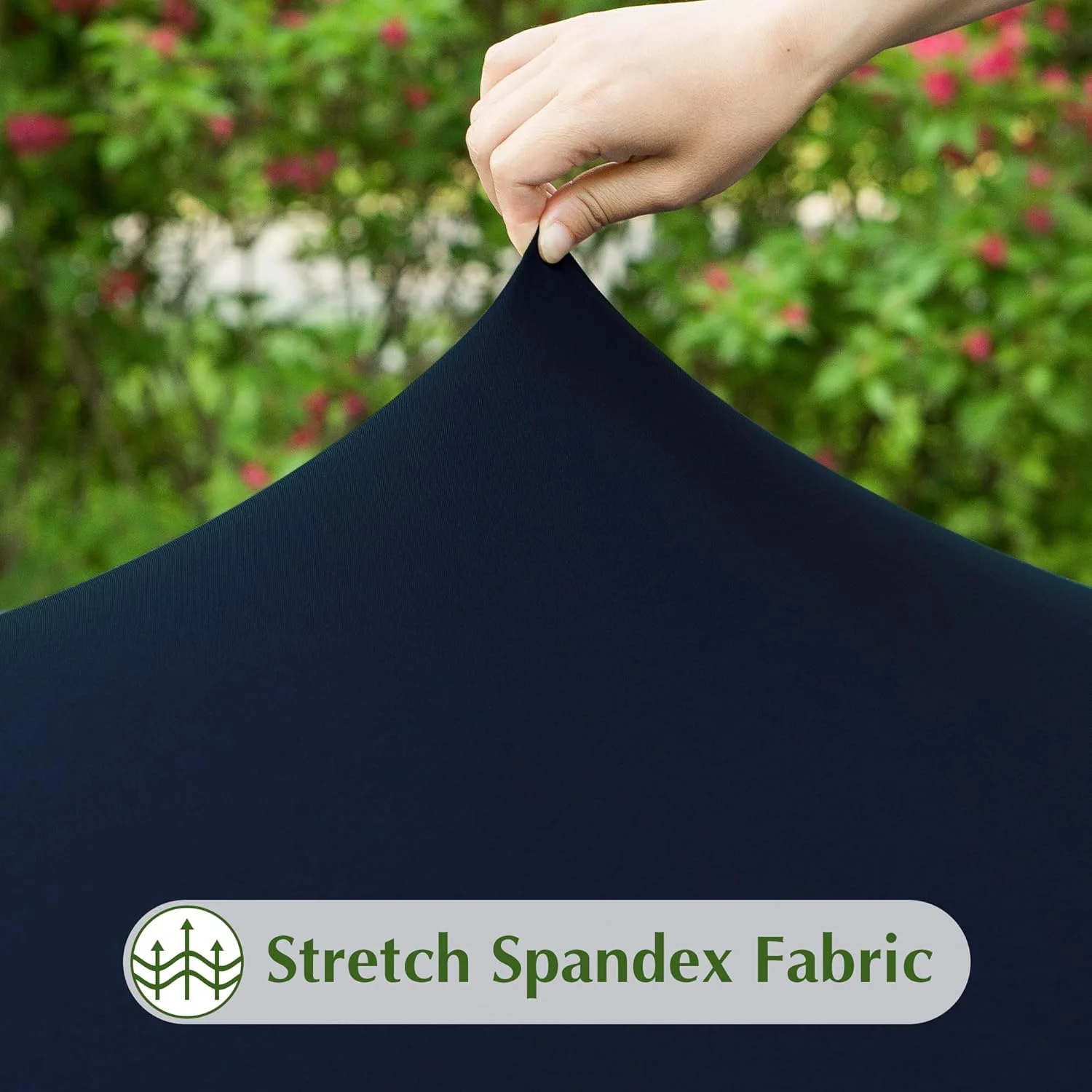2 Pack Rectangle Fitted Tablecloth 36X60 Inch Stretch Spandex Patio Table Cover Navy Washable Table Cloth Elastic Table Topper for Indoor and Outdoor