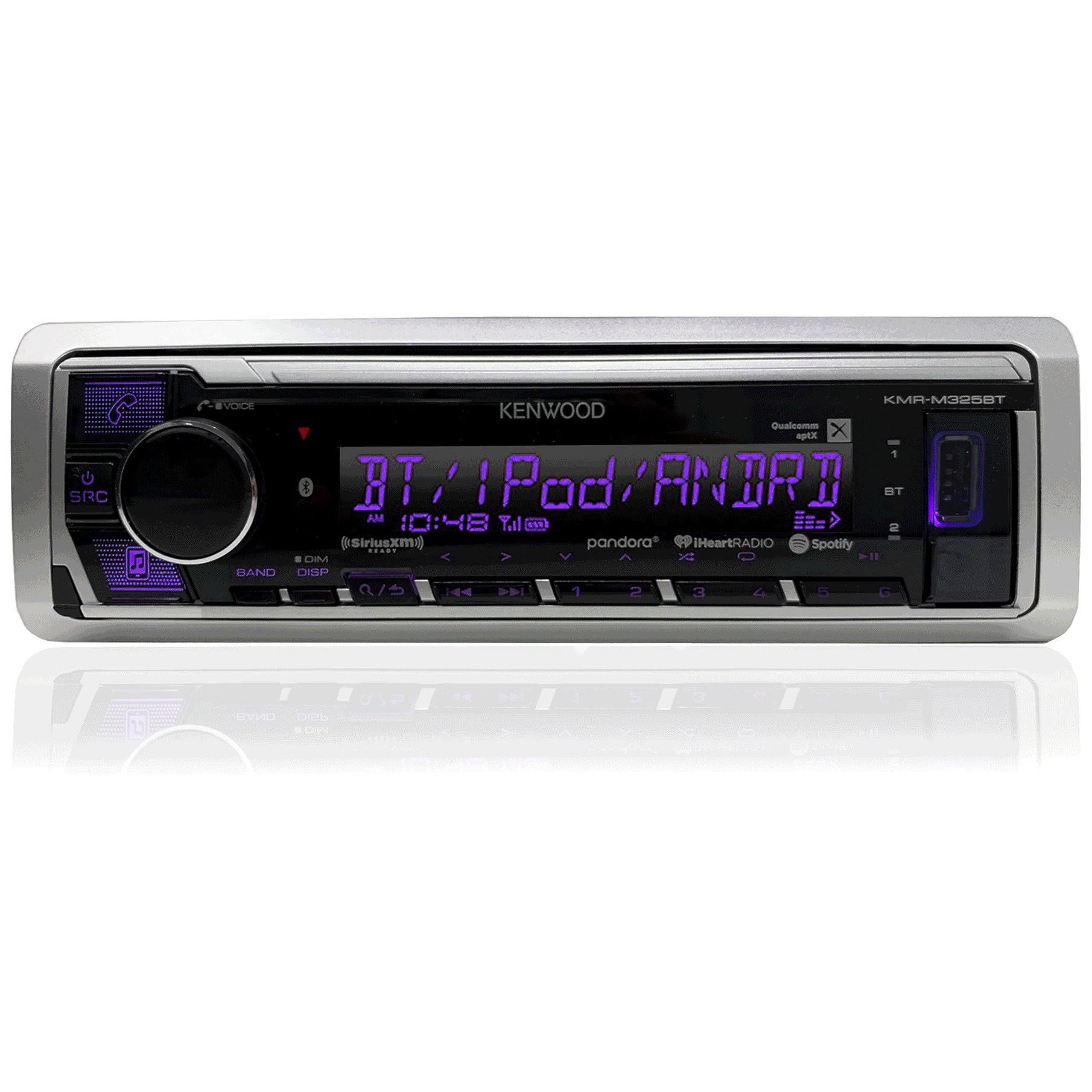 Kenwood KMR-M325BT Single DIN Marine Digital Media Bluetooth Receiver Kenwood KCA-RC55MR Wired Remote
